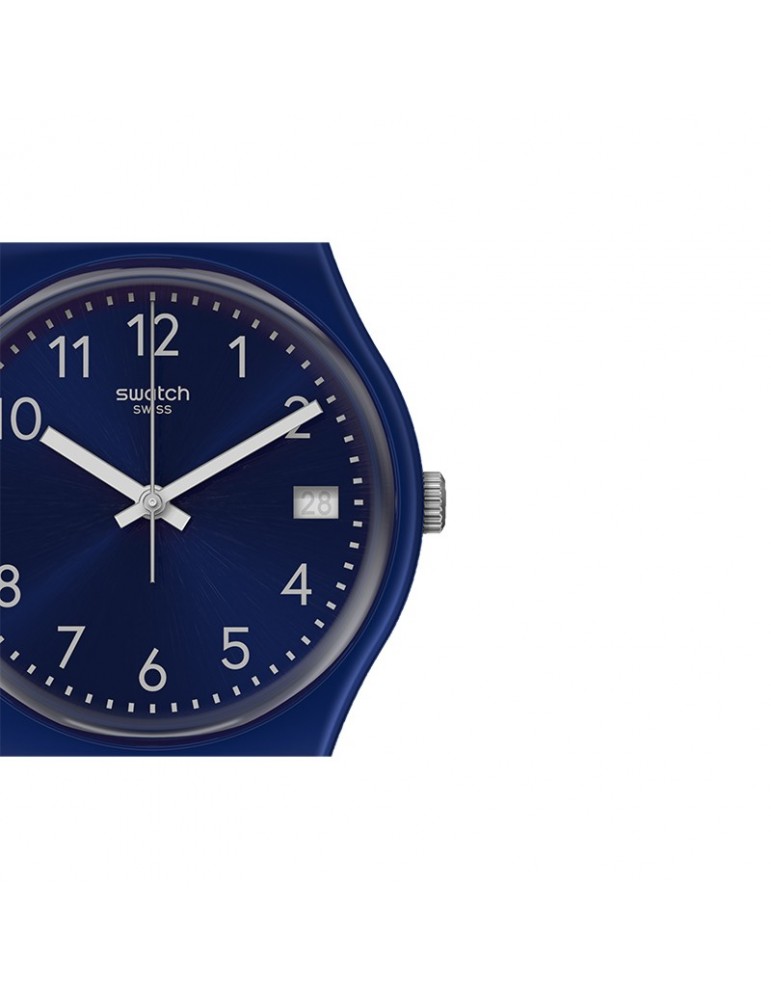 Swatch Watch - Silver in Blue - Time and Date - 34mm - Blue - GN416