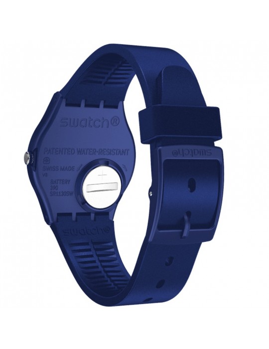 Swatch Watch - Silver in Blue - Time and Date - 34mm - Blue - GN416