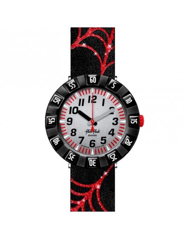 Flik Flak Watch - Webaxus - Black - 37mm - Red Spider Web - FCSP118