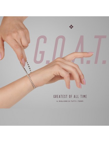 Bracciale Tennis Crieri - G.O.A.T. - Oro Brunito - Diamanti - BTEGOK150LWL00L