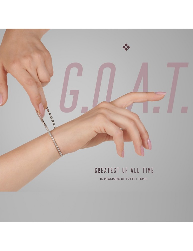 Bracciale Tennis Crieri - G.O.A.T. - Oro - Diamanti - Zaffiri Blu - BTEGOK160DS100L