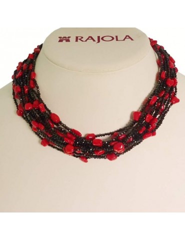Collana Rajola - Bollicine - Spinello Nero - Corallo Rosso - 5432024C8