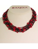 Rajola Necklace - Bubbles - Black Spinel - Red Coral - 5432024C8