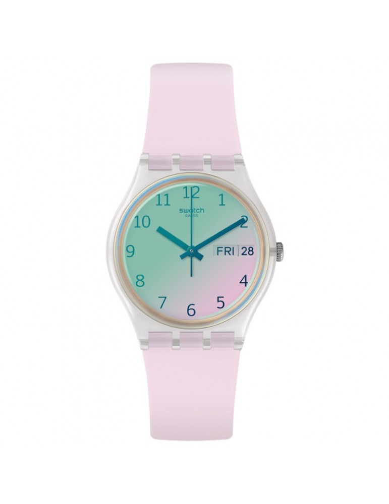 Swatch Women's Watch - Ultrarose - Time and Date - 34mm-Pink-GE714