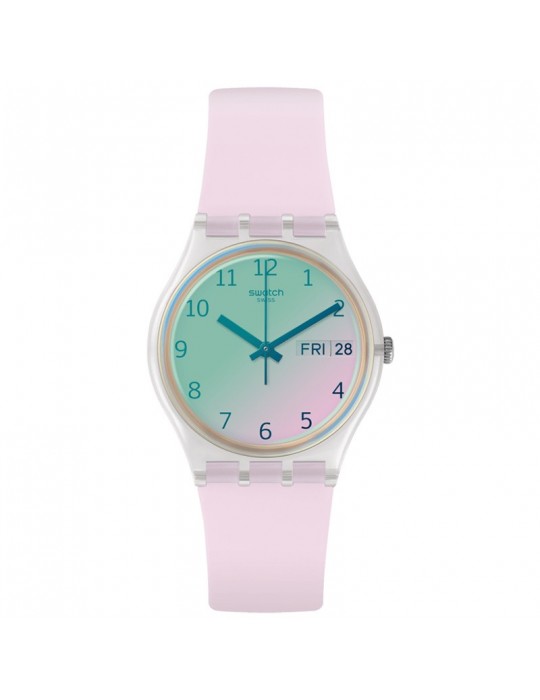 Swatch Women's Watch - Ultrarose - Time and Date - 34mm-Pink-GE714
