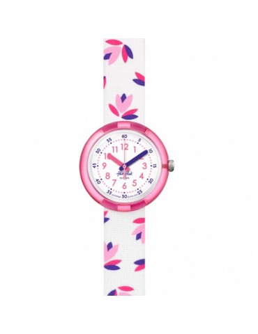 Orologio Flik Flak - Marinette - Rosa - 32mm - Bianco-Floreale-FPNP095