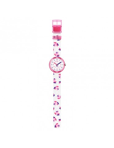 Orologio Flik Flak - Marinette - Rosa - 32mm - Bianco-Floreale-FPNP095 2