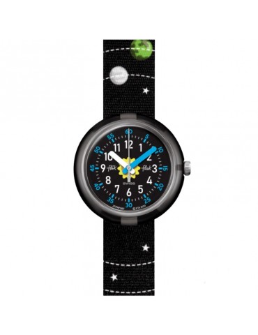 Flik Flak Watch - Space Trip - Black - 32mm-Stars and Planets-FPNP097