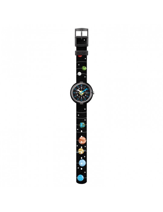 Flik Flak Watch - Space Trip - Black - 32mm-Stars and Planets-FPNP097