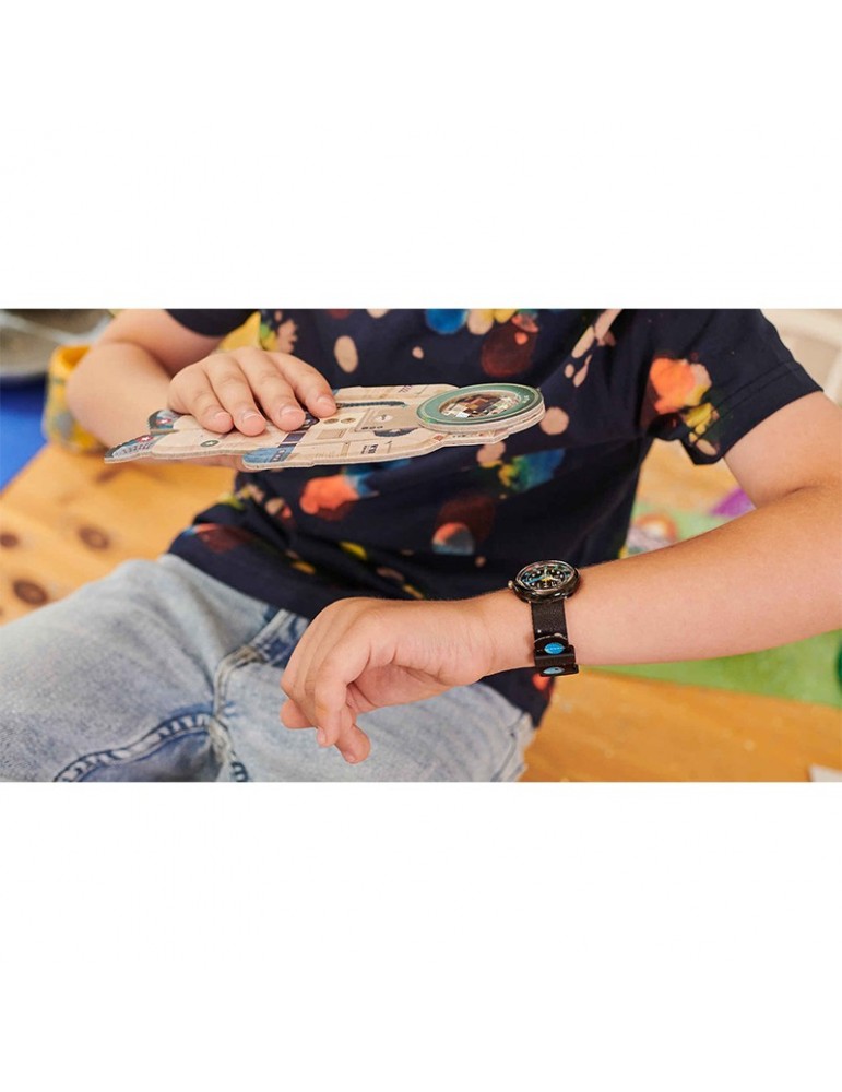 Flik Flak Watch Space Trip Black 32mm-Stars and Planets-FPNP097