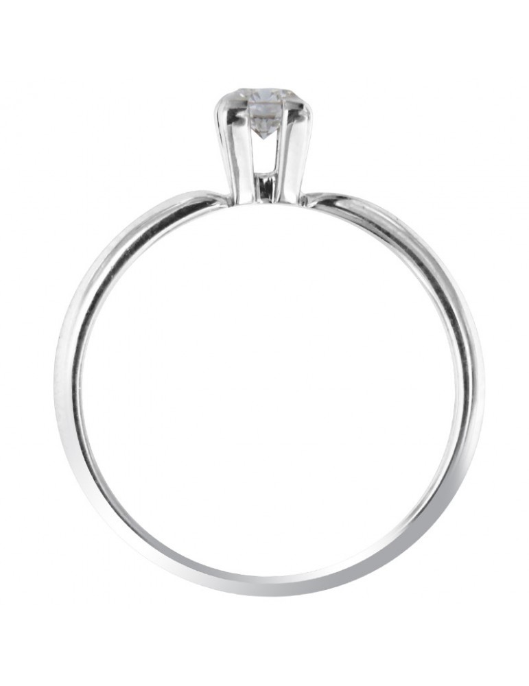 Anello Salvini Donna - Solitario in Oro Bianco 18 carati con Diamante Naturale 0,25 ct - SAG16124
