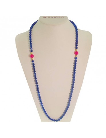 Collana Rajola - Capricci -Corsica-Lunga-Agata Blu-Giada Rossa-454434L