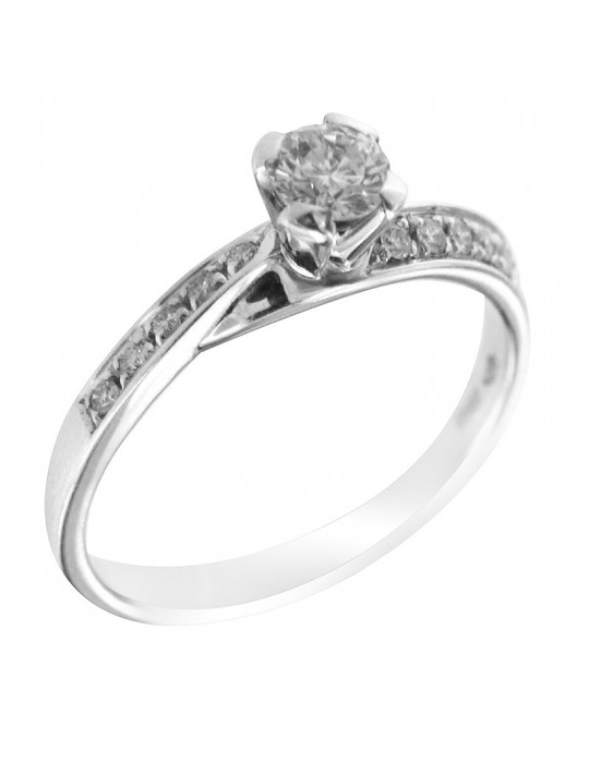 Salvini Woman Ring - Fantasy in 18K White Gold with Natural Diamonds 0.42 ct - 0 Salvini Woman Ring - Fantasy in 18K White Gold with Natural Diamonds 0.42 ct - 0