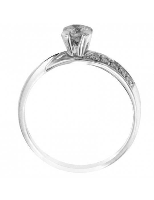 Salvini Woman Ring - Fantasy in 18K White Gold with Natural Diamonds 0.42 ct - 0