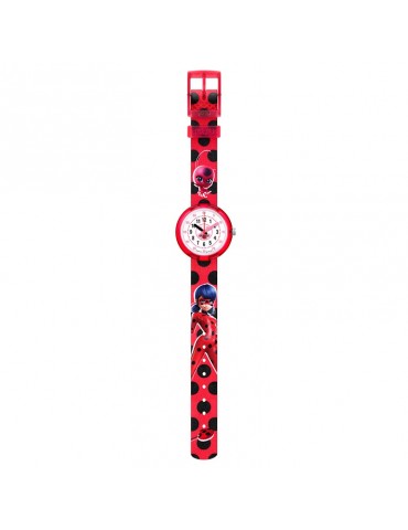Flik Flak Watch - Only Time - Ladybug - White -32mm-Red-FPNP106 2