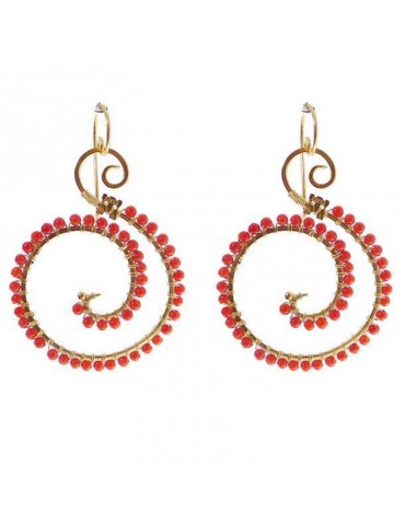 Orecchini Rajola - Capricci - Ravello - Spirale - Corallo Rosso-454256