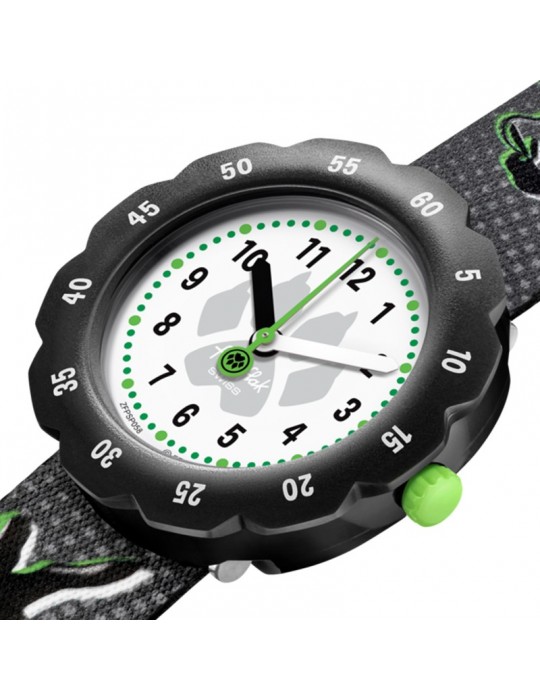Flik Flak Watch - Miraculous - Cat Noir - 32mm - Black-Green-FPSP058
