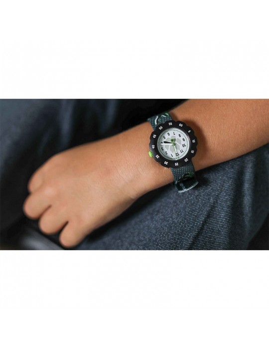 Orologio Flik Flak - Miraculous - Cat Noir - 32mm - Nero-Verde-FPSP058