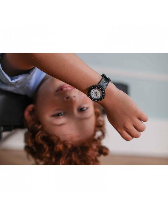 Orologio Flik Flak - Miraculous - Cat Noir - 32mm - Nero-Verde-FPSP058