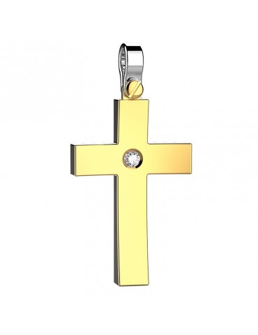 Pendente Zancan Croce - Insignia Gold - Oro Giallo - Diamante 0,04 ct
