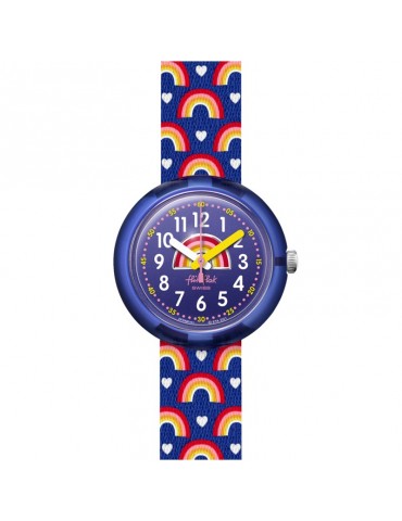 Flik Flak Watch Rainbow Party 32mm Blue Rainbows FPNP111