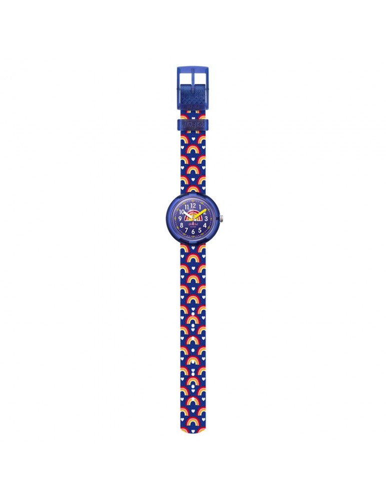 Flik Flak Watch - Rainbow Party - 32mm - Blue - Rainbows - FPNP111
