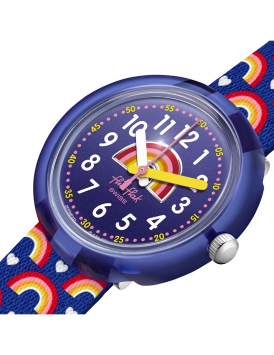 Orologio Flik Flak - Rainbow Party - 32mm - Blu - Arcobaleni - FPNP111