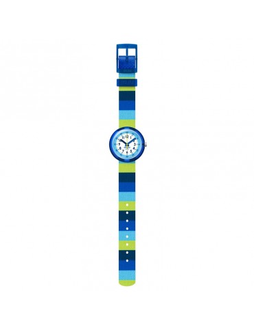 Orologio Flik Flak - Stripy Blue - 32mm - Righe - Blu - Verdi -FPNP112 2