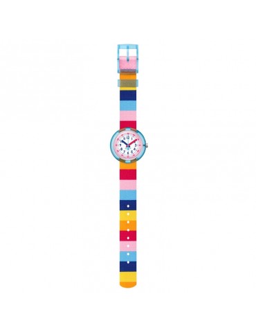 Flik Flak Watch - Stripy Pink - 32mm - Stripes - Rainbow - FPNP113 2