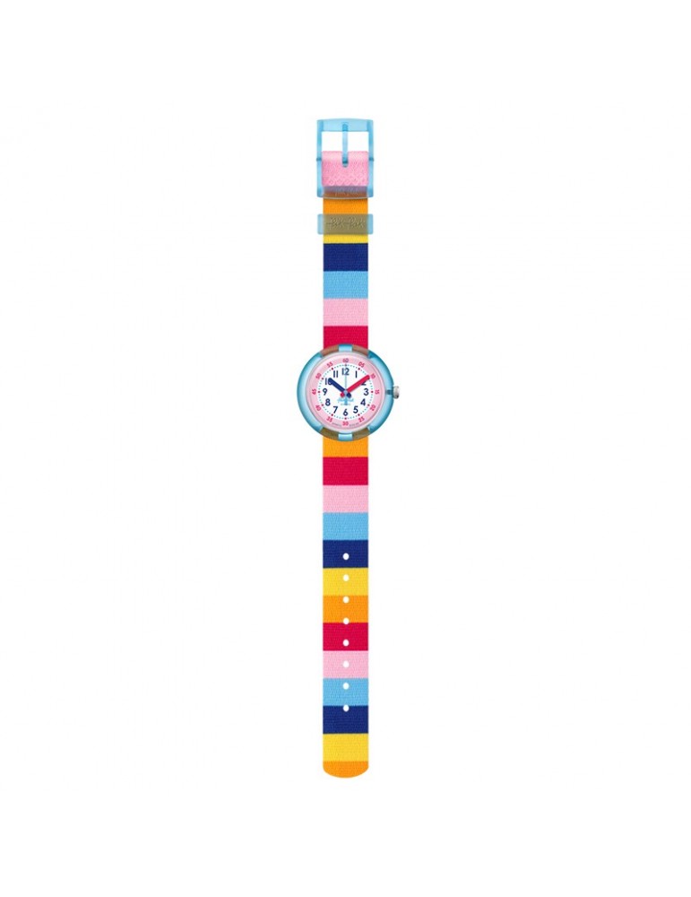 Flik Flak Watch - Stripy Pink - 32mm - Stripes - Rainbow - FPNP113