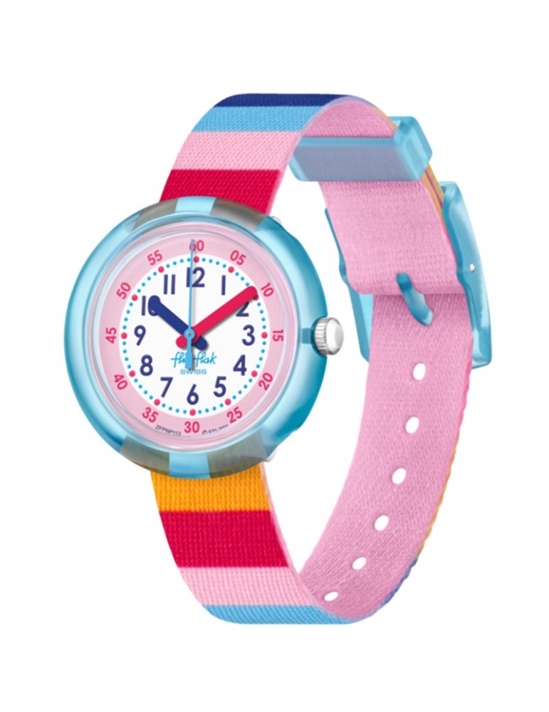 Flik Flak Watch - Stripy Pink - 32mm - Stripes - Rainbow - FPNP113