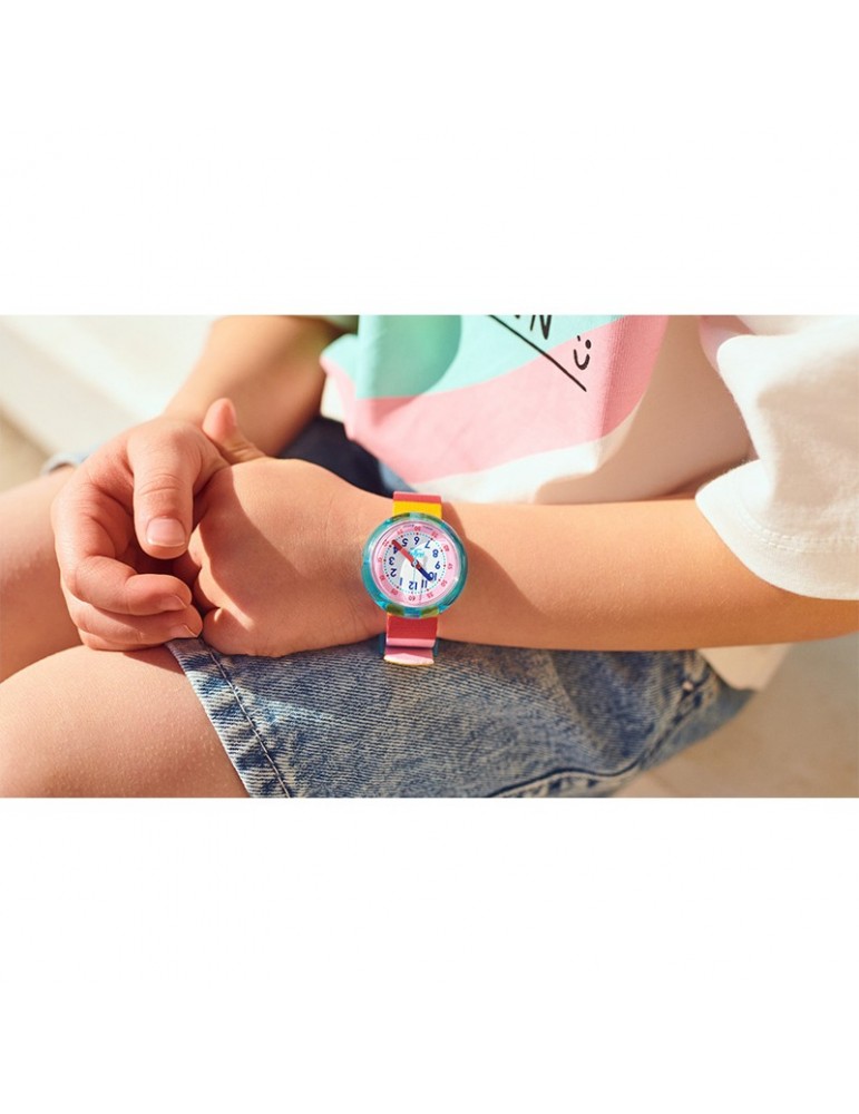 Orologio Flik Flak - Stripy Pink- 32mm - Righe - Arcobaleno - FPNP113