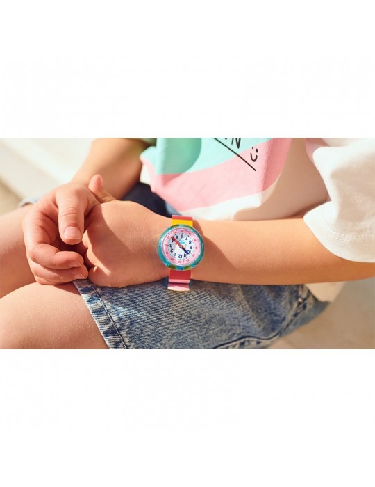 Orologio Flik Flak - Stripy Pink- 32mm - Righe - Arcobaleno - FPNP113