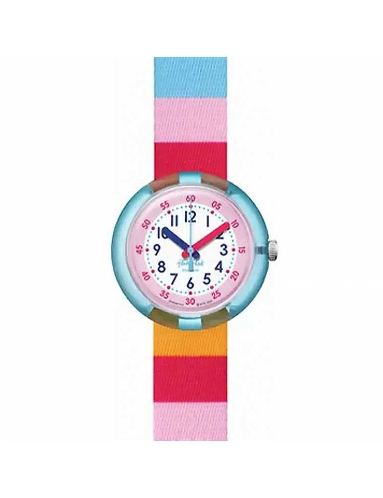 Orologio Flik Flak Stripy Pink- 32mm Righe Arcobaleno FPNP113
