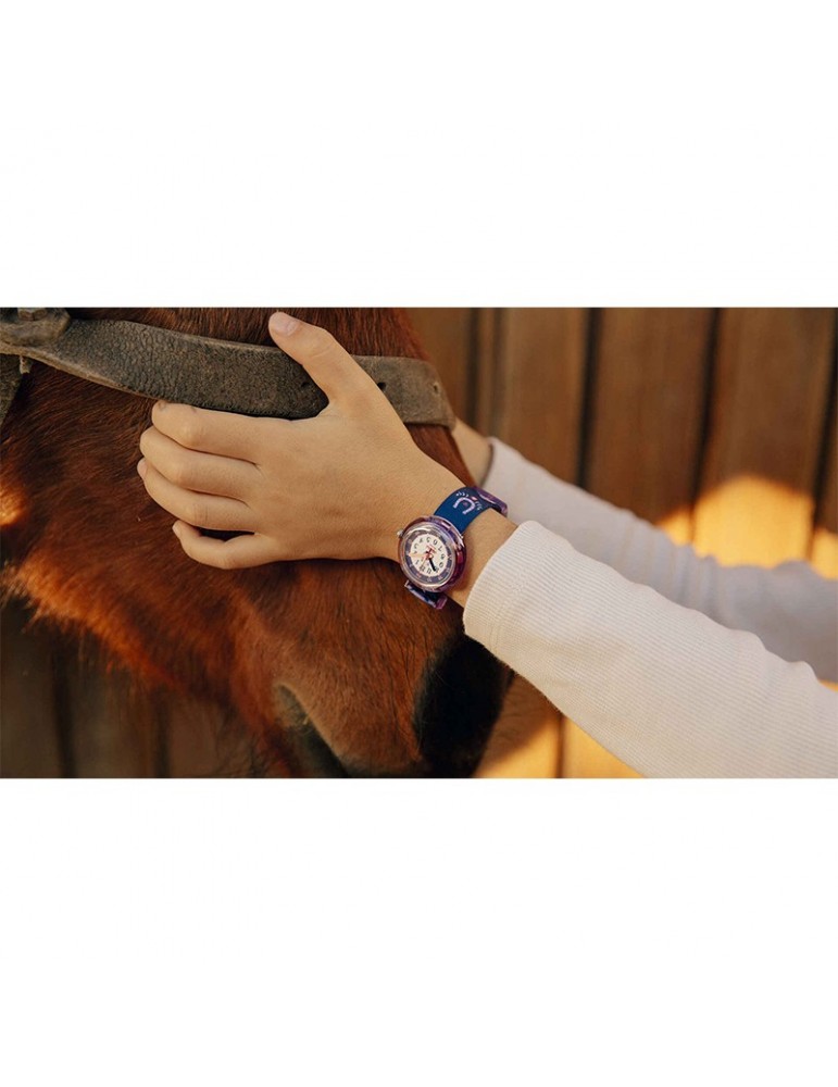 Flik Flak Watch Holly Hopper Purple 32mm Horses FPNP132