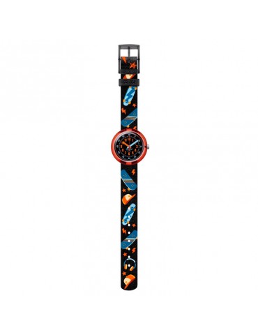 Flik Flak Watch - Skate Squad - Red -32mm-Black-Skateboard-FPNP133 2