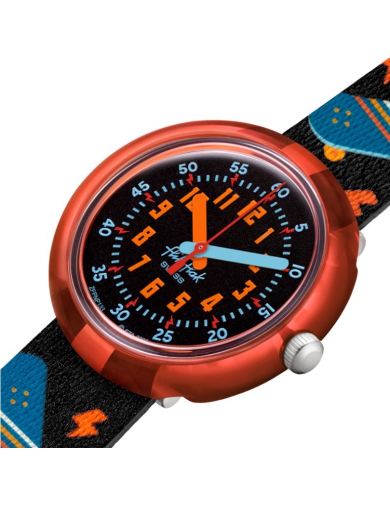 Orologio Flik Flak - Skate Squad - Rosso -32mm-Nero-Skateboard-FPNP133