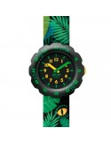 Orologio Flik Flak - Eye See U - Nero - 35mm - Verde - Foglie -FPSP049