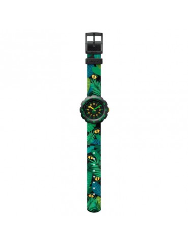 Flik Flak Watch - Eye See U - Black - 35mm - Green - Leaves -FPSP049 2