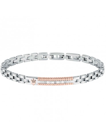 Maserati Bracelet - Diamonds - Steel - Rose Gold-Diamonds-JM423ATY18