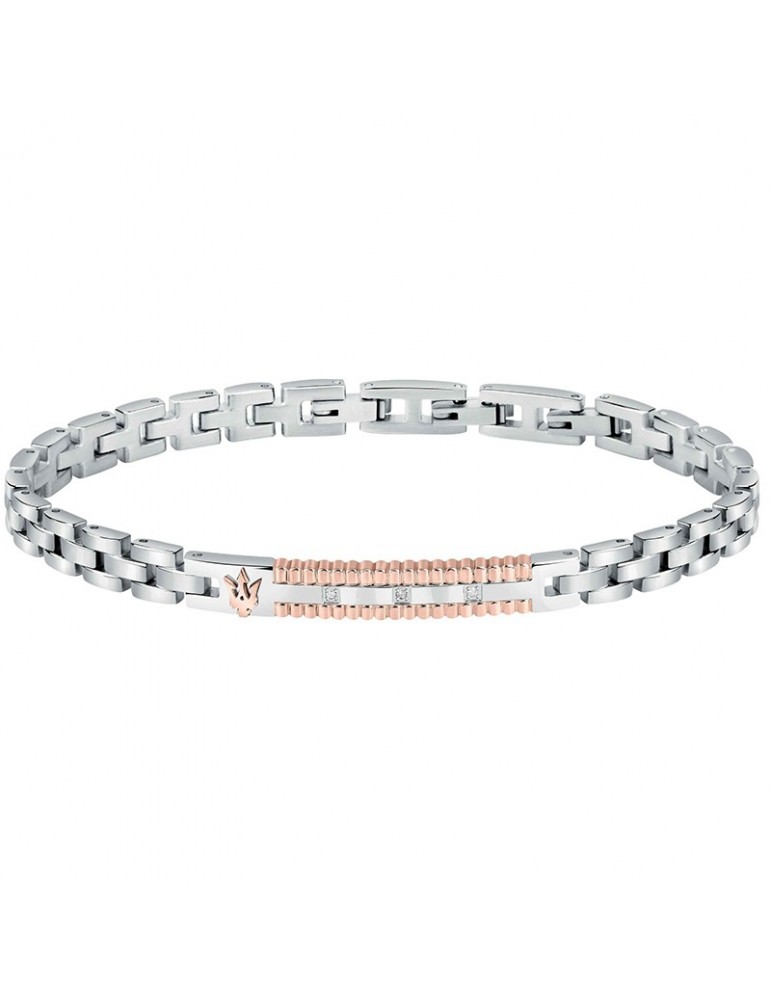 Maserati Bracelet - Diamonds - Steel - Rose Gold-Diamonds-JM423ATY18
