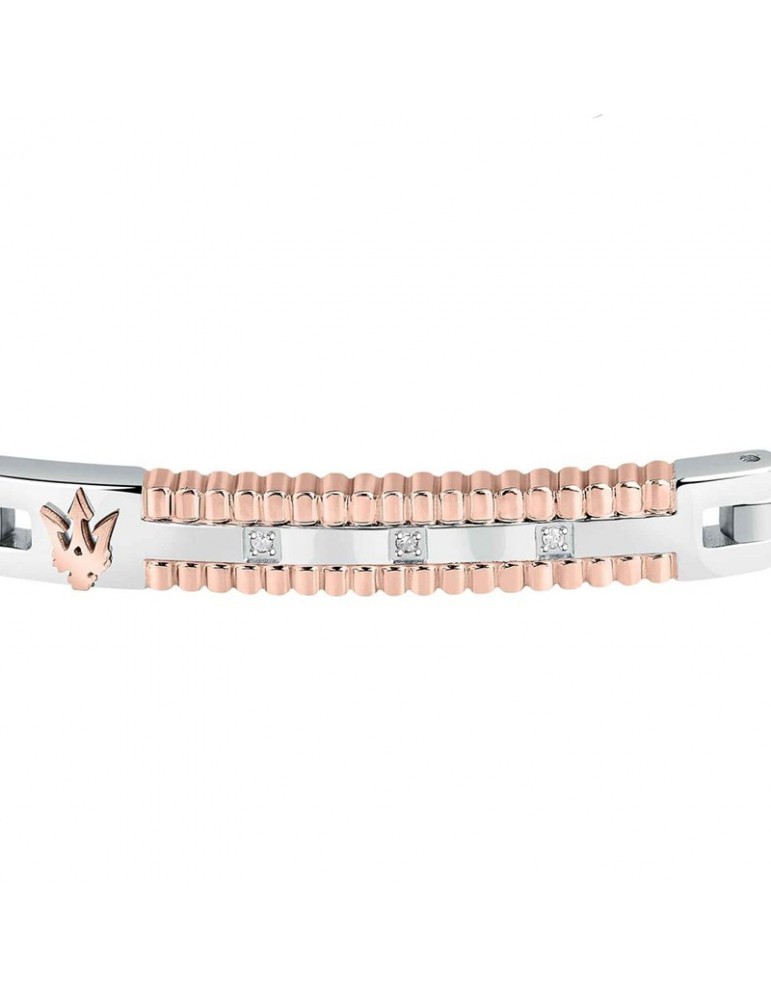 Maserati Bracelet - Diamonds - Steel - Rose Gold-Diamonds-JM423ATY18