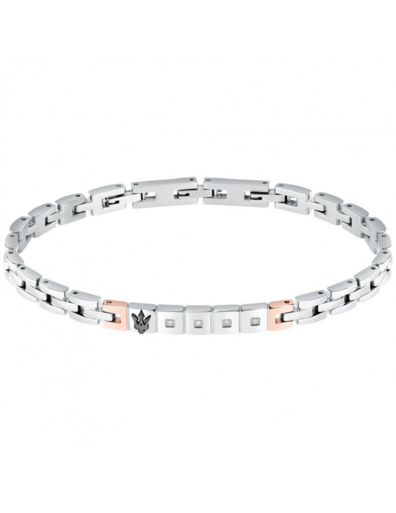 Maserati Bracelet - Diamonds - Steel - Trident-Diamonds-JM423ATY19
