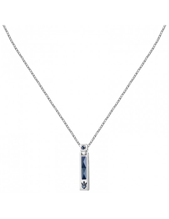 Maserati Necklace - Ceramic - Steel - Ceramic - Blue Elements - JM423ATZ26