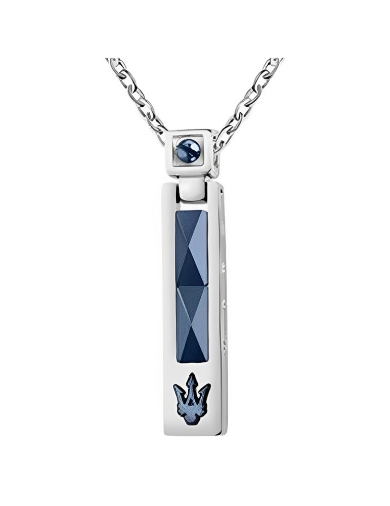 Maserati Necklace - Ceramic - Steel - Ceramic - Blue Elements - JM423ATZ26
