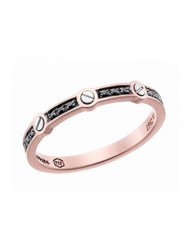 Anello Zancan - Insignia Gold - Oro Rosa - Diamanti Neri 0,06 ct - EA136RB