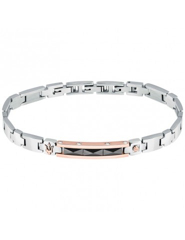 Maserati Bracelet - Ceramic - Steel - Targa Rose Gold - JM423ATZ32