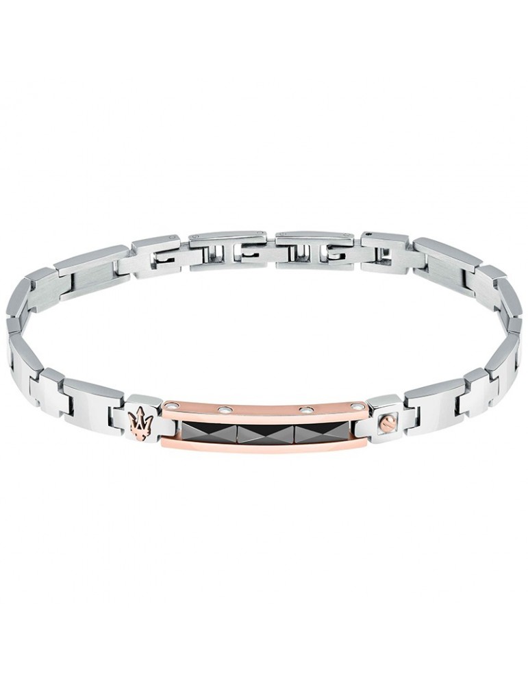 Maserati Bracelet - Ceramic - Steel - Targa Rose Gold - JM423ATZ32