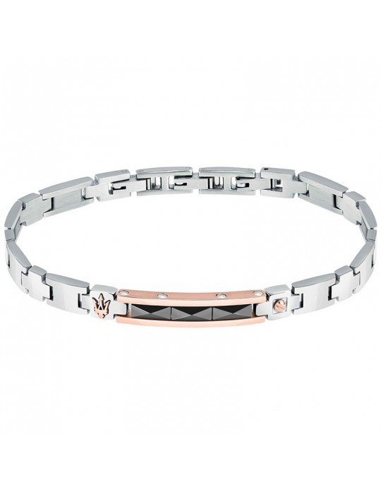 Maserati Bracelet - Ceramic - Steel - Targa Rose Gold - JM423ATZ32
