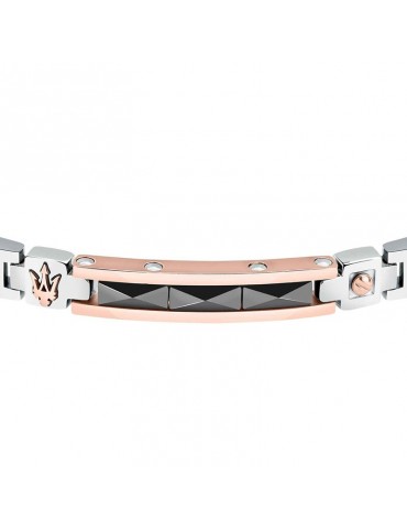 Bracciale Maserati - Ceramic - Acciaio - Targa Rose Gold - JM423ATZ32 2